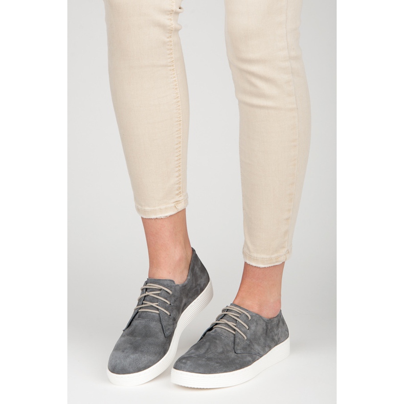 Vinceza Nahkaiset urheilukengät harmaa 2