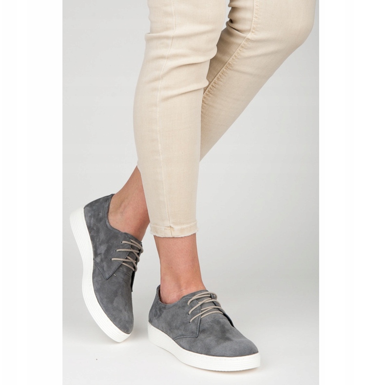 Vinceza Nahkaiset urheilukengät harmaa 1