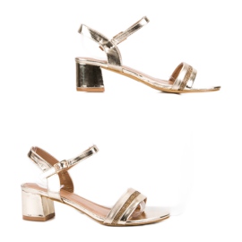 SHELOVET Tyylikkäät kultaiset sandaalit kultainen 1