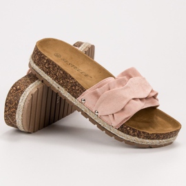 Bestelle Tossut Frillillä vaaleanpunainen 1