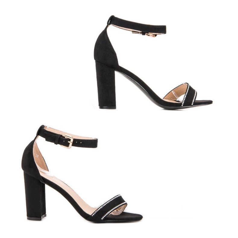 Abloom Sandaalit kristallien kanssa musta 1