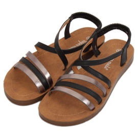 Mustat naisten sandaalit 2220 Musta 1