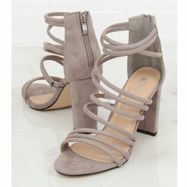 Harmaat korkokengät sandaalit AT-0662-L Harmaa 2