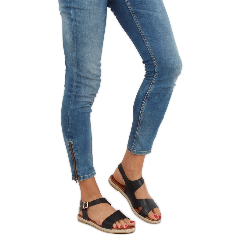 Mustat naisten sandaalit H-7 Musta 1