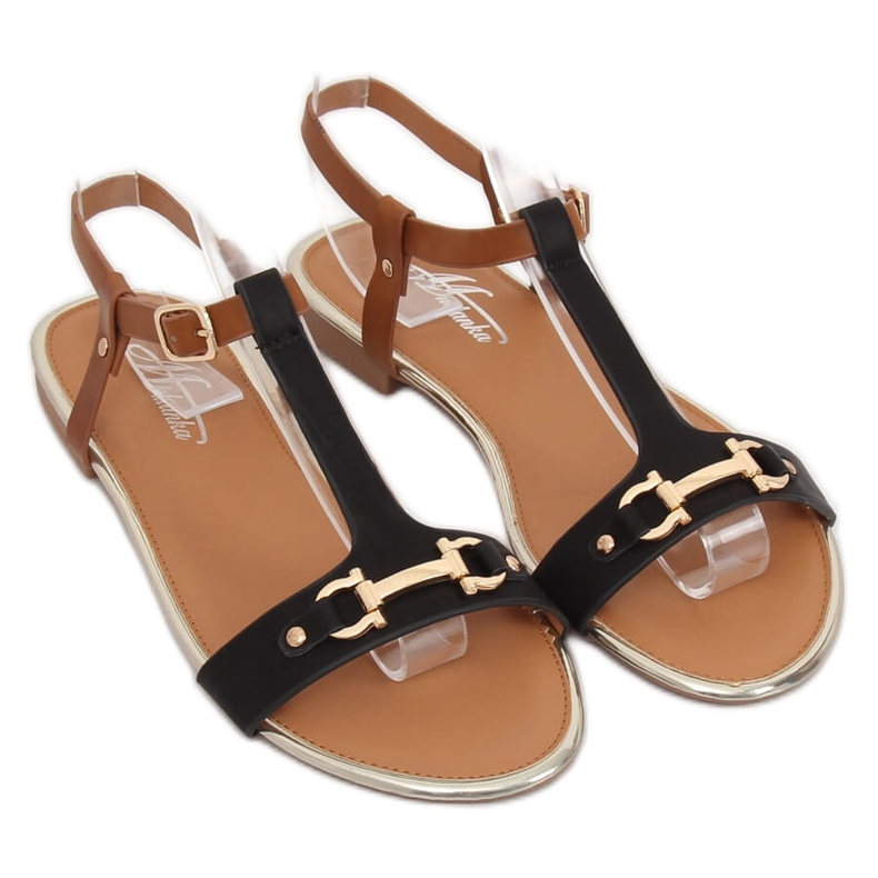 Mustat naisten sandaalit 127-97 Musta ruskea 1