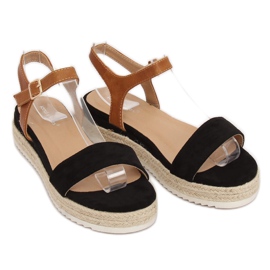 Mustat espadrilliset sandaalit Y-8224 Musta 2