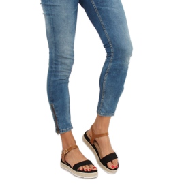 Mustat espadrilliset sandaalit Y-8224 Musta 1