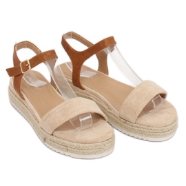 Beige espadrilles sandaalit Y-8224 Beige 2