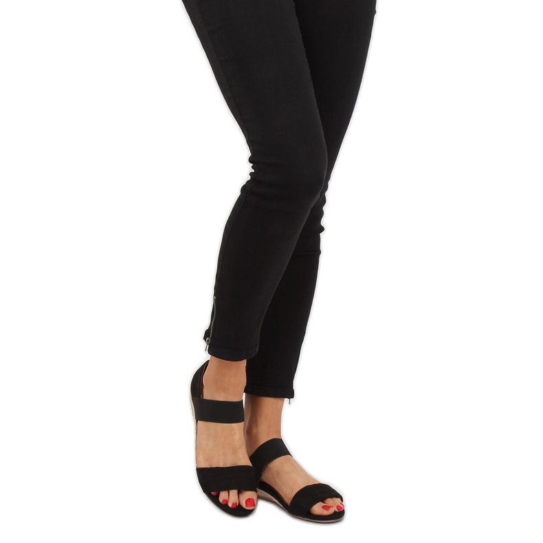 Mustat sandaalit espadrillit 9R71 Musta 2