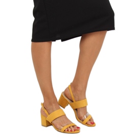 Keltaiset korkokengät sandaalit 660-1 / SA-2 Keltainen 1