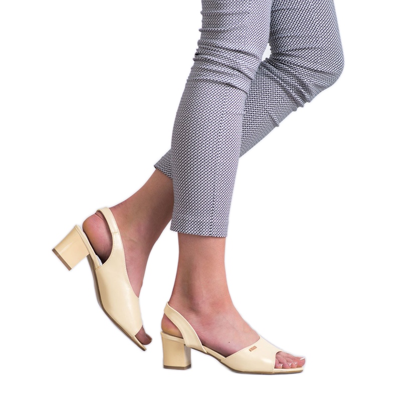 Goodin Tyylikkäät Slip-On sandaalit keltainen 2