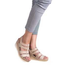 Goodin Mukavat kiilamaiset sandaalit keltainen 2