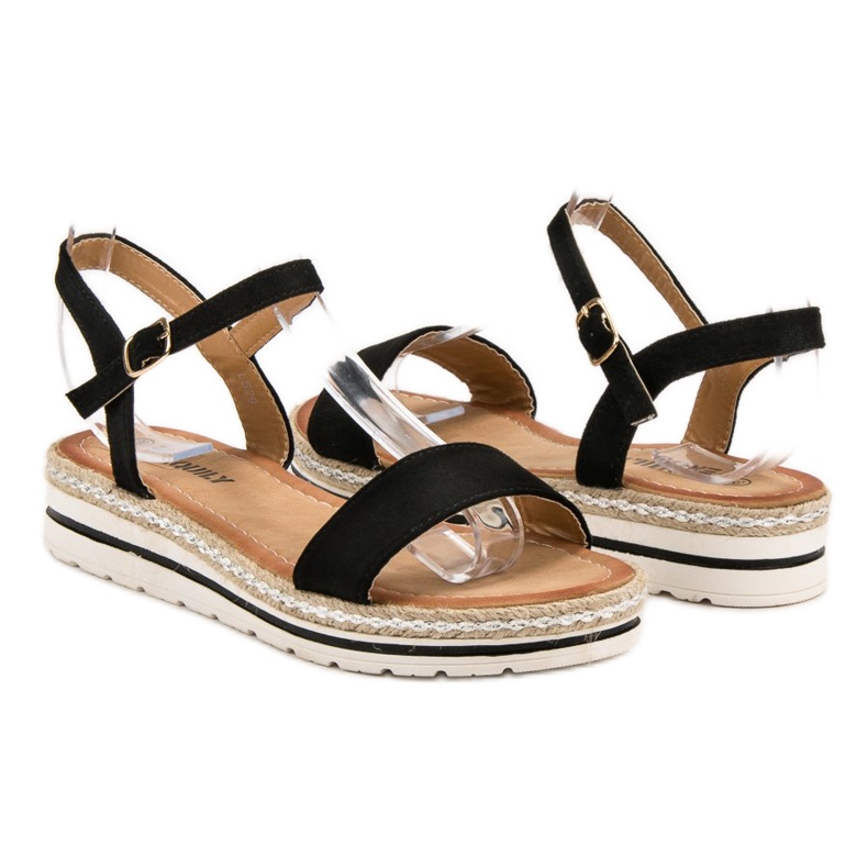 EXQUILY Mustat sandaalit 1