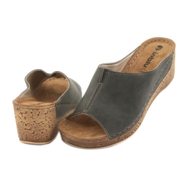 Naisten tossut kiila Inblu NG002 mustanruskea monivärinen 4