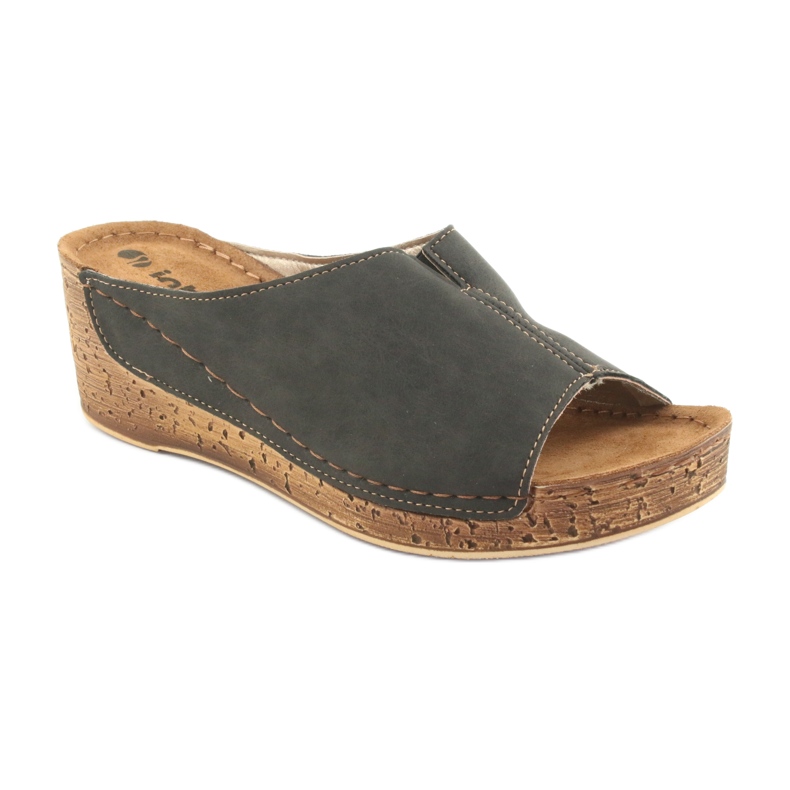 Naisten tossut kiila Inblu NG002 mustanruskea monivärinen 1