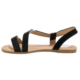 Primavera Slip-on Flat Sandaalit musta 1