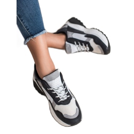 SHELOVET Muodikkaat lenkkarit valkoinen musta harmaa 2