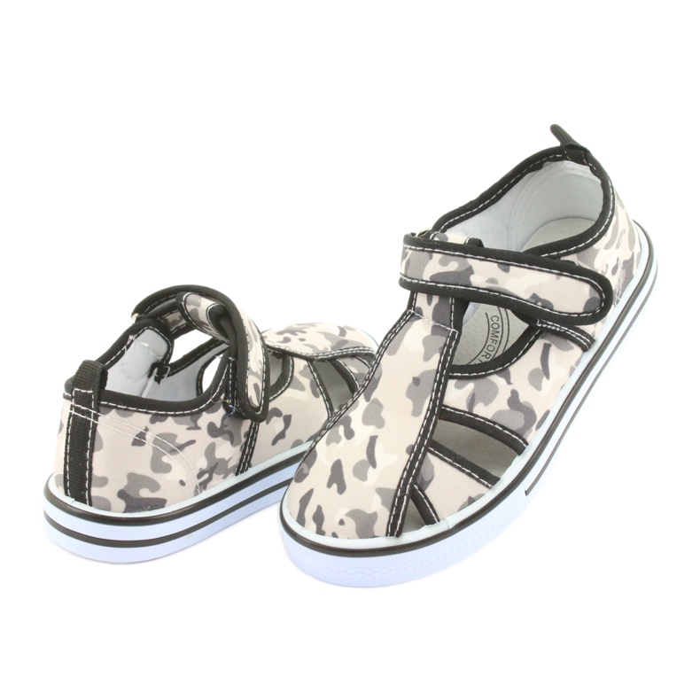 American Club lasten kengät, joissa tarranauhapohjallinen valkoinen ruskea musta harmaa 4