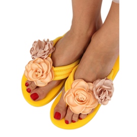 Keltainen TS-33 Keltaiset varvastossut 2