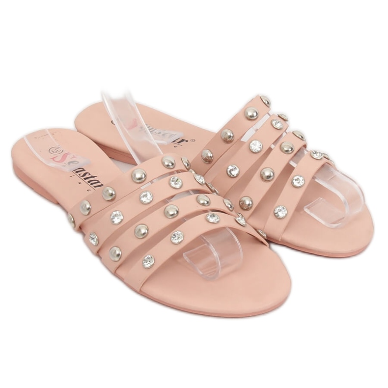 Vaaleanpunaiset naisten vaaleanpunaiset tossut DD83P Pink vaaleanpunainen 1