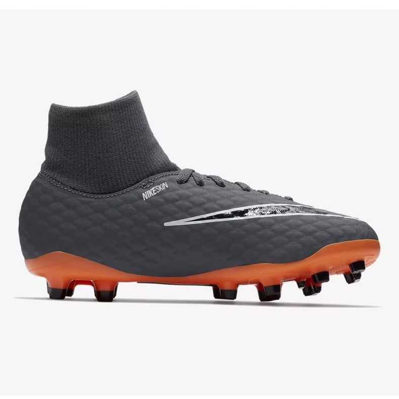 Nike Hypervenom Phantom 3 Academy Df Fg Jr AH7287-081 jalkapallokengät monivärinen harmaa 1