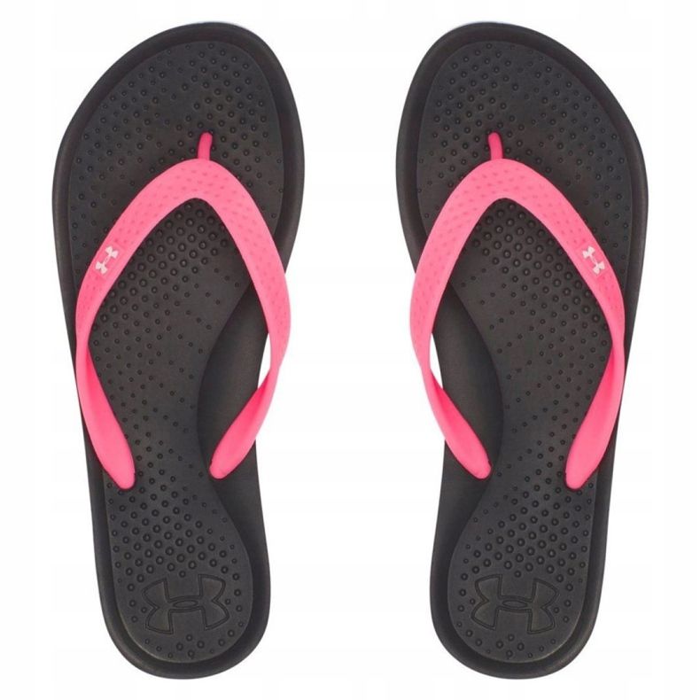 Under Armour Atlantic Dune W 1252540-006 tohvelit musta vaaleanpunainen 1