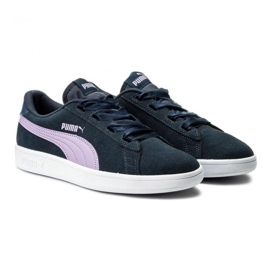 Puma Smash v2 Ribbon Jr 366003 03 tummansininen 1