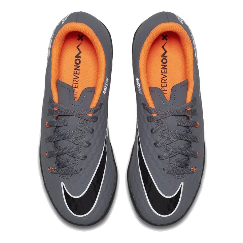 Nike Hypervenom PhantomX 3 Academy Tf Jr AH7294-081-S jalkapallokengät harmaa harmaa 2