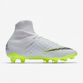 Nike Hypervenom Phantom 3 Elite Dynamic Fit Fg Jr AJ3791-107 jalkapallokengät valkoinen valkoinen 2