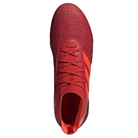 Adidas Predator 19.1 Sg M D98054 jalkapallokengät punainen punainen 2