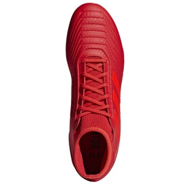 Adidas Predator 19.3 Ag M D97944 jalkapallokengät punainen punainen 2