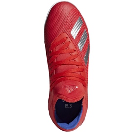 Sisäkengät adidas X 18.3 In Jr BB9396 monivärinen punainen 1