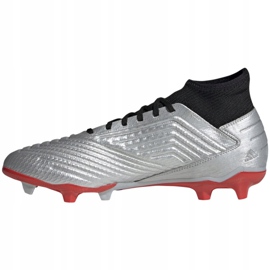 Adidas Predator 19.3 Fg M F35595 jalkapallokengät punainen hopea 1