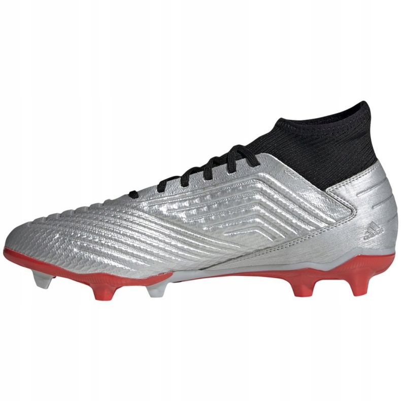 Adidas Predator 19.3 Fg M F35595 jalkapallokengät punainen hopea 1