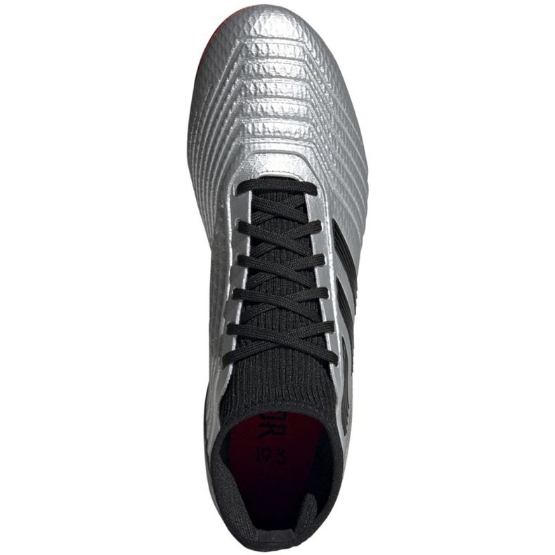 Adidas Predator 19.3 Fg M F35595 jalkapallokengät punainen hopea 2