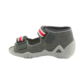 Poikien tossut Napa Befado 250P089 harmaa punainen 2