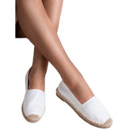 Ideal Shoes Suede Slip-On kengät valkoinen 2