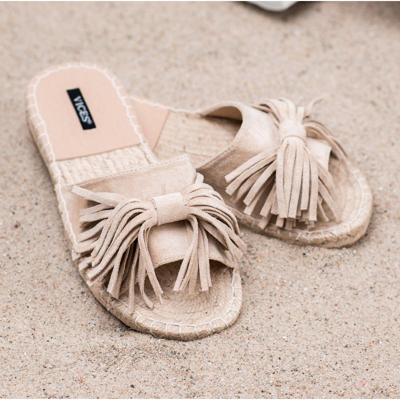 VICES Fringed Tohvelit ruskea 1 VICES Fringed Tohvelit ruskea 1