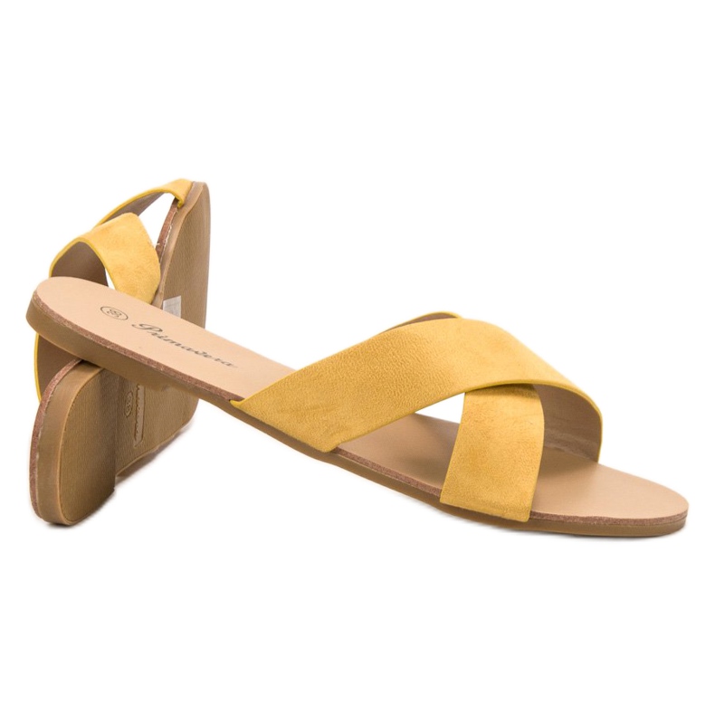 Primavera Mukavat litteät tossut keltainen 2