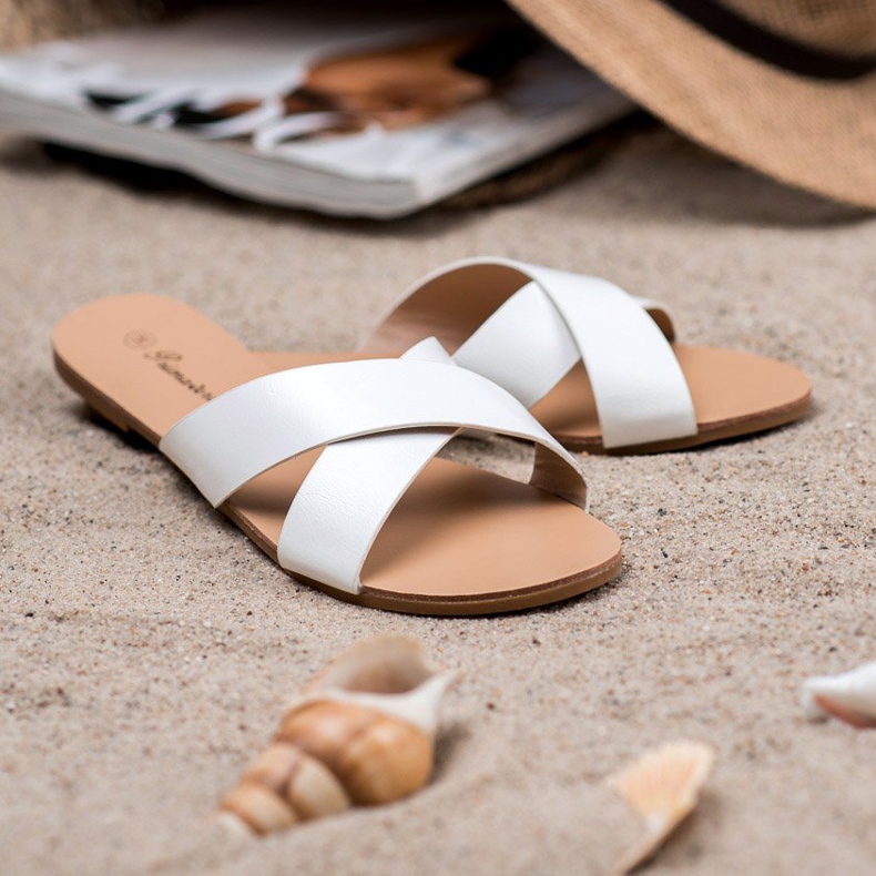 Primavera Mukavat litteät tossut valkoinen 2