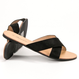 Primavera Mukavat litteät tossut musta 1