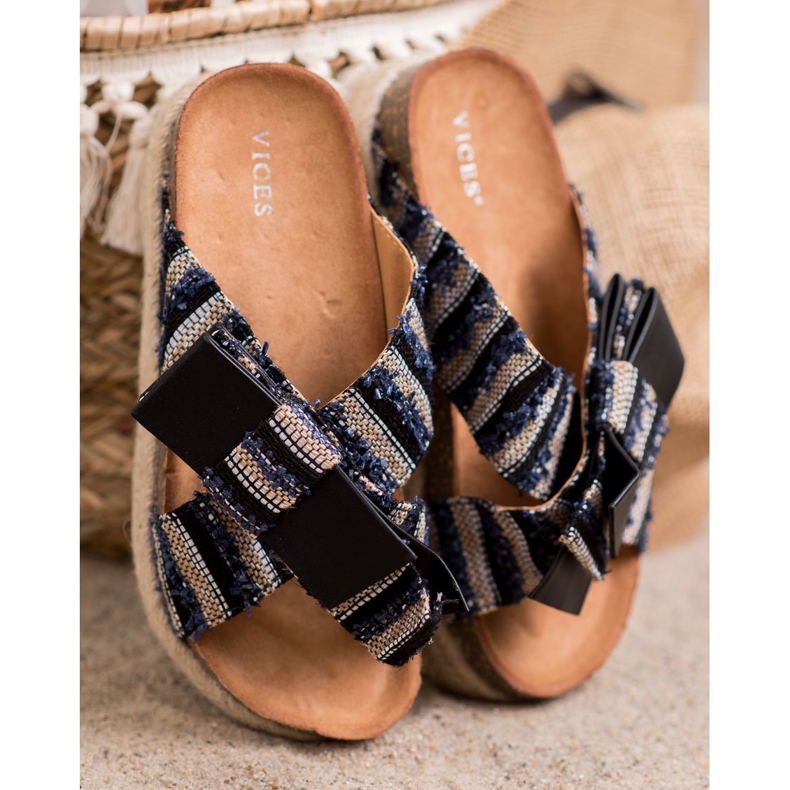 Vices Tekstiilitossut alustalla musta 2