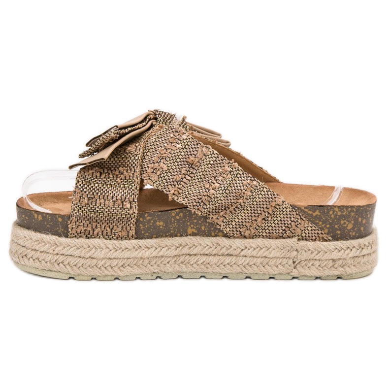 Vices Tekstiilitossut alustalla ruskea 1