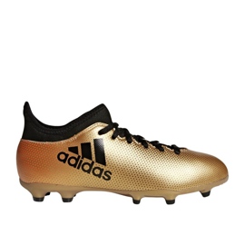 Adidas X 17.3 Fg Jr CP8990 jalkapallokengät valkokulta kultainen 1