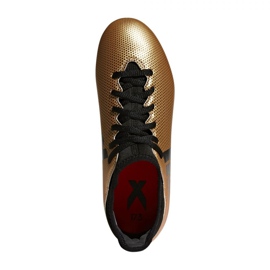 Adidas X 17.3 Fg Jr CP8990 jalkapallokengät valkokulta kultainen 2