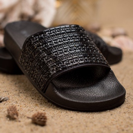 Queen Vivi Tossut kristalleilla musta 1