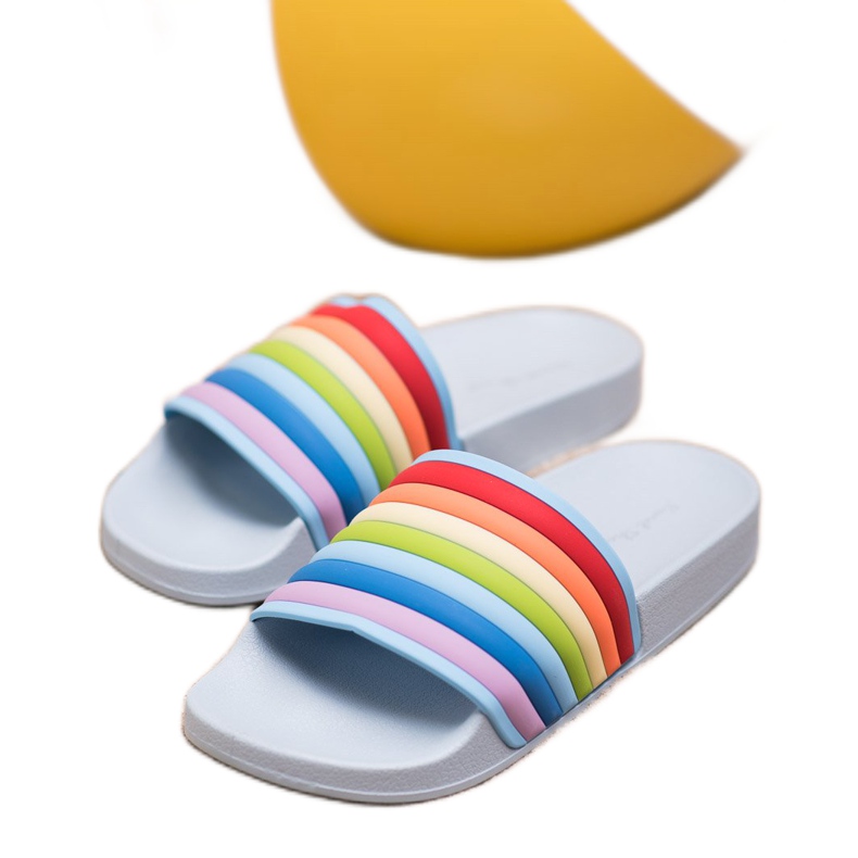 Sweet Shoes Värikkäät kumiset varvastossut sininen monivärinen 2