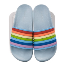 Sweet Shoes Värikkäät kumiset varvastossut sininen monivärinen 4