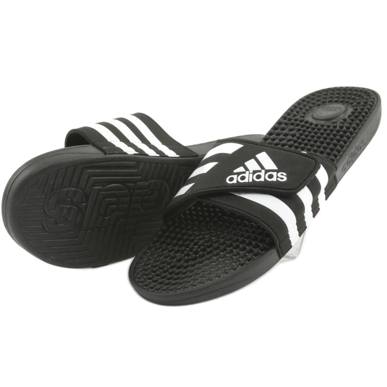 Adidas Adissage M F35580 Velcro varvastossut valkoinen musta 3