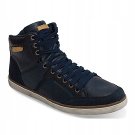 Korkeat tennarit Luonnonnahkaa XF117 Navy Blue tummansininen 2